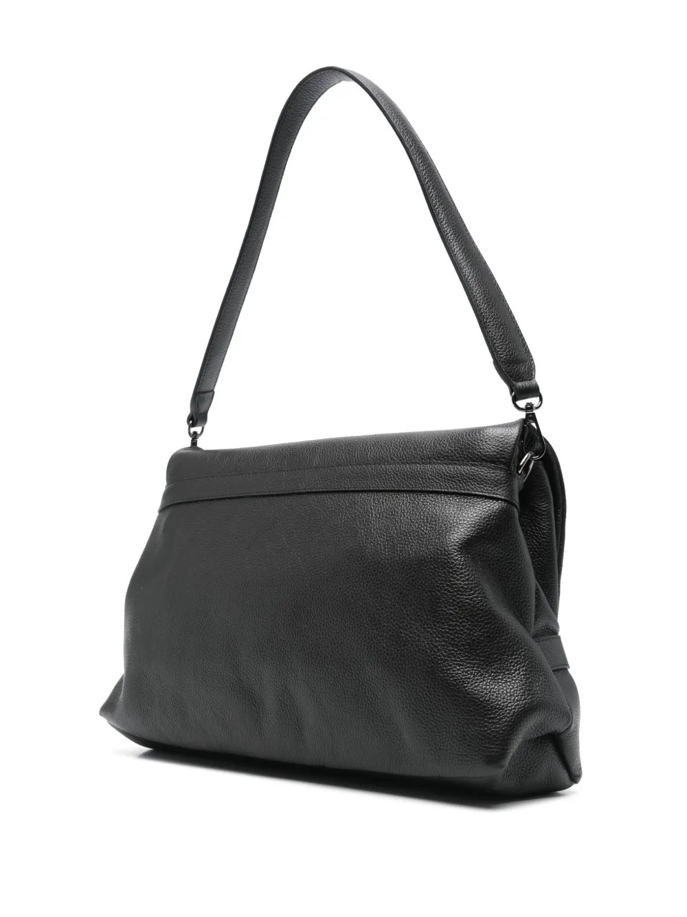 John Richmond Schoudertas met logoplakkaat Zwart