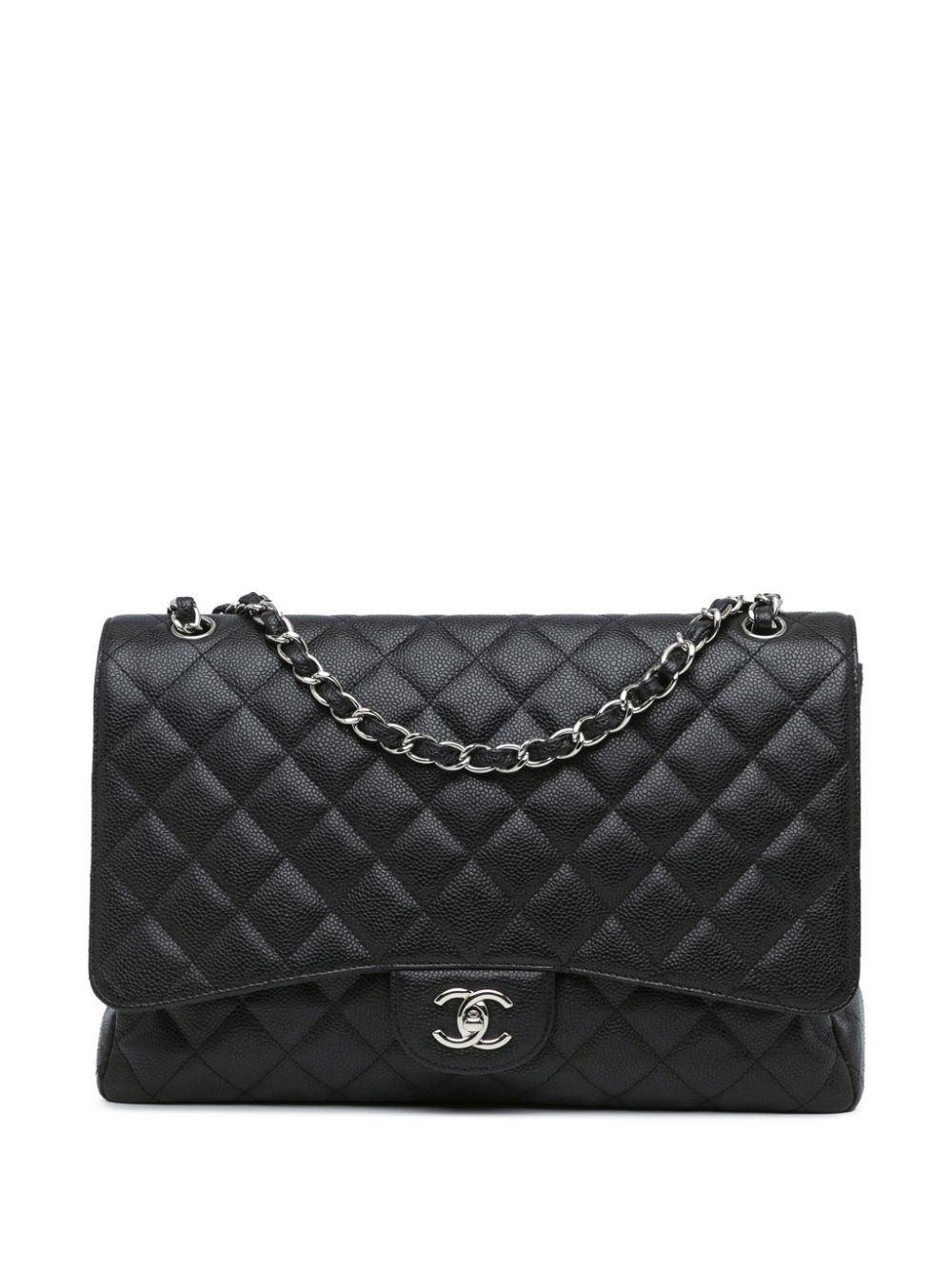 Affordable HOT SALE CHANEL 2009-2010 Maxi Classic Caviar Single Flap shoulder bag Women