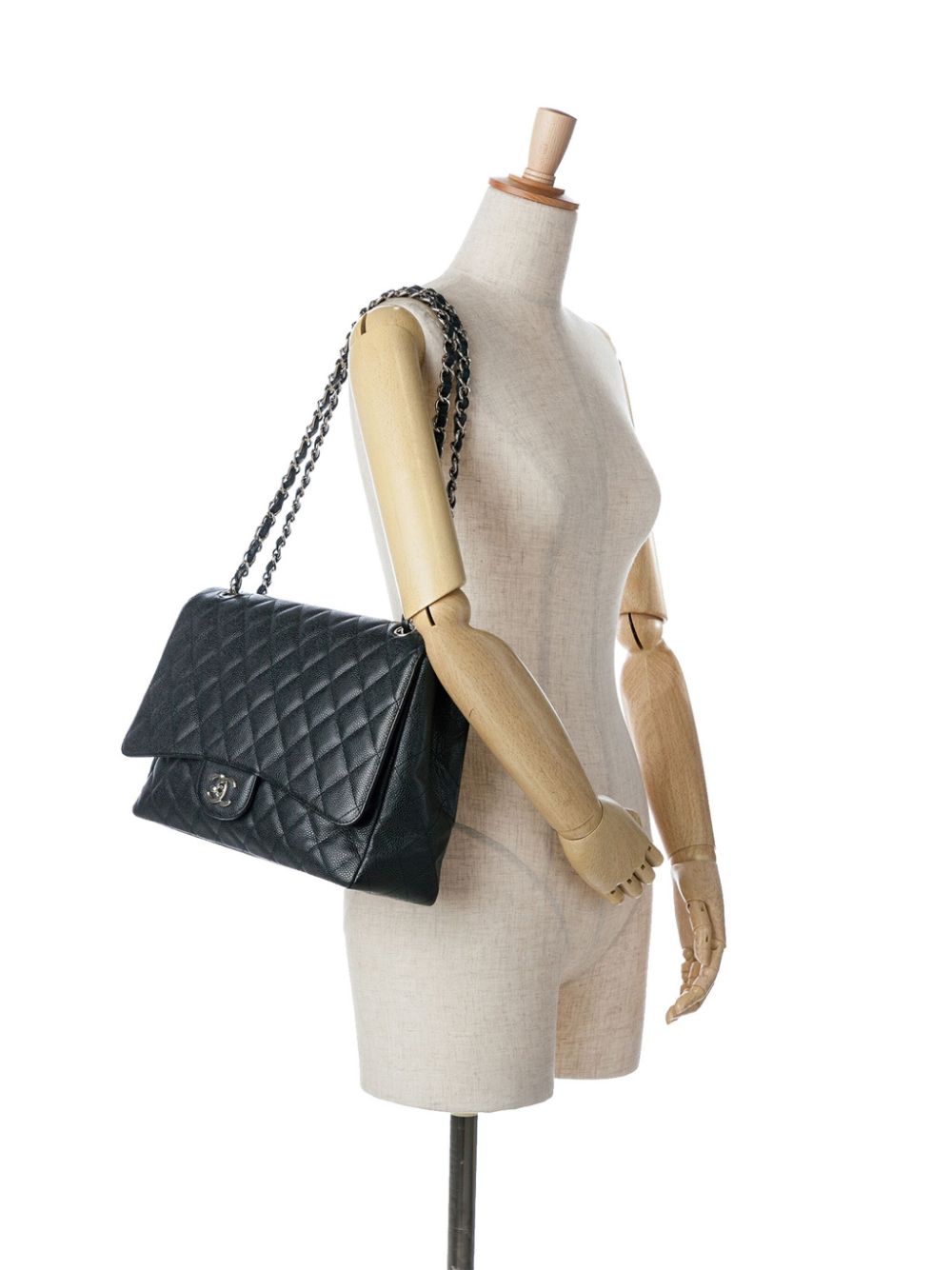 CHANEL 2009-2010 Maxi Classic Caviar Single Flap shoulder bag Women