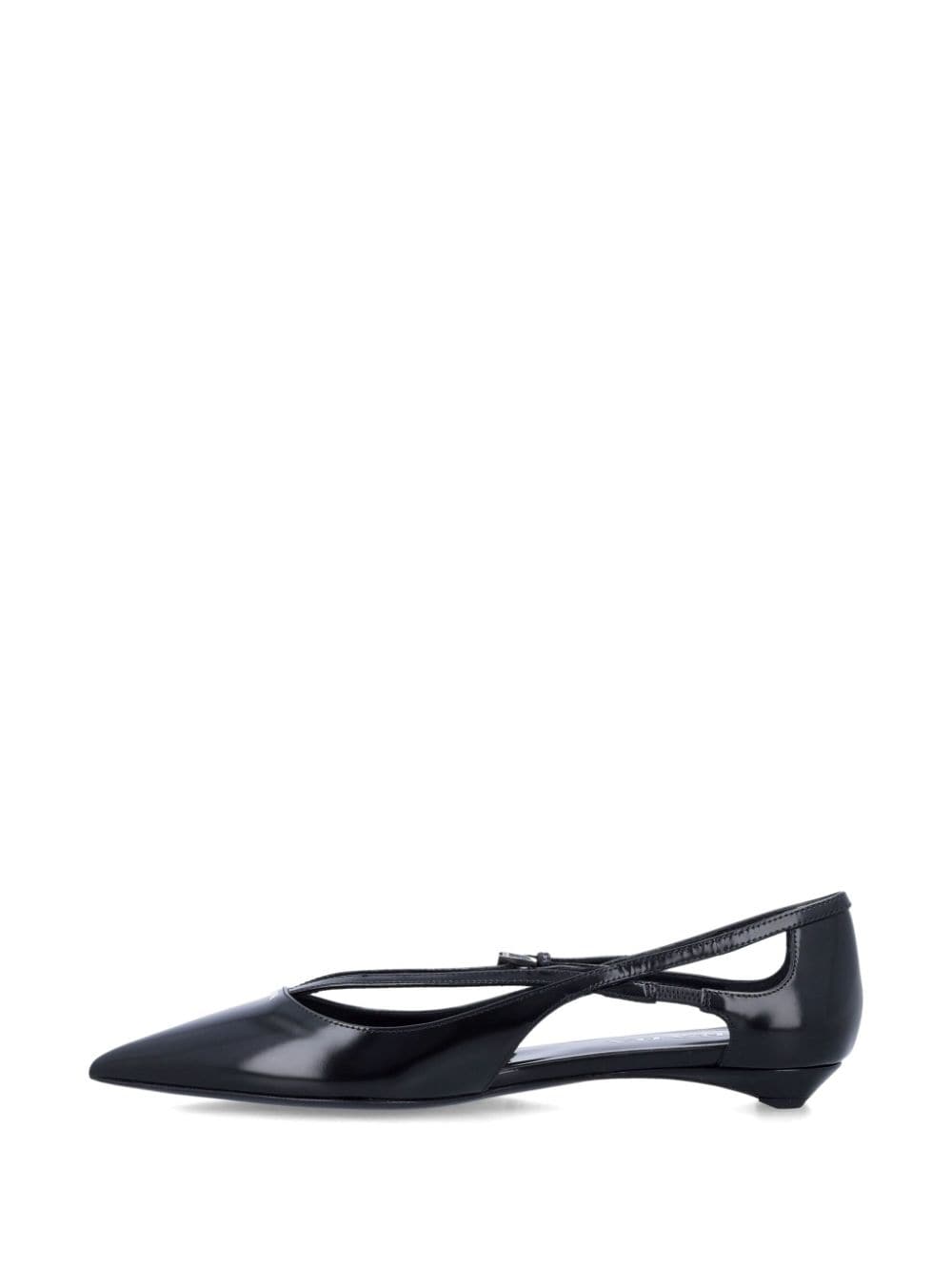 Prada Cyd ballerina's met uitgesneden details Zwart