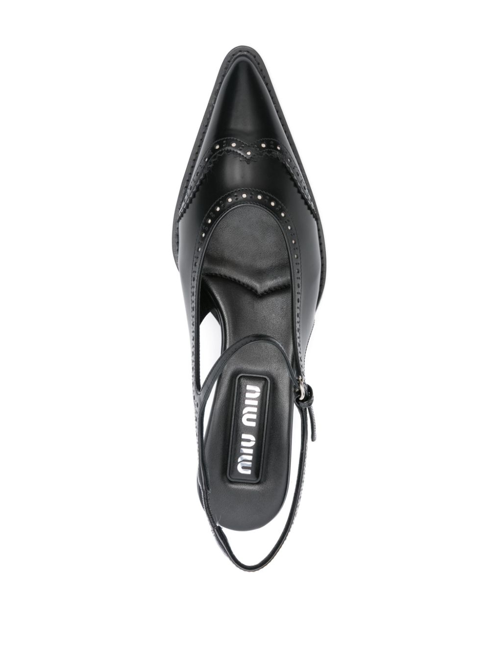 Miu 35 mm slingback pumps Zwart