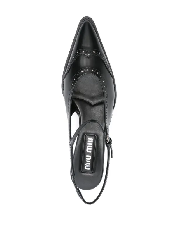 miu miu ミュウミュウ スリングバック パンプス Miu Miu スリングバック パンプス | レッド | FARFETCH JP