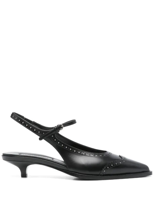 Miu Miu スリングバック パンプス | ブラック | FARFETCH JP