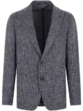 Tagliatore single-breasted check coat - Blue