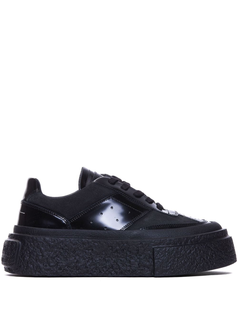 MM6 Maison Margiela single-stitch logo sneakers Black