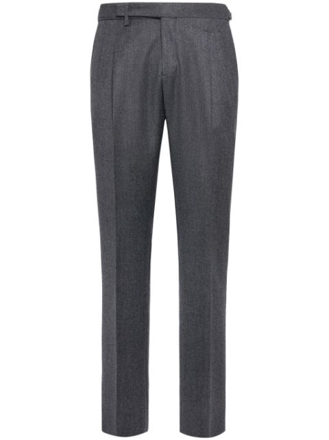 Boggi Milano dart-detail flannel trousers Men