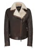 Moorer shearling-leather jacket - Brown