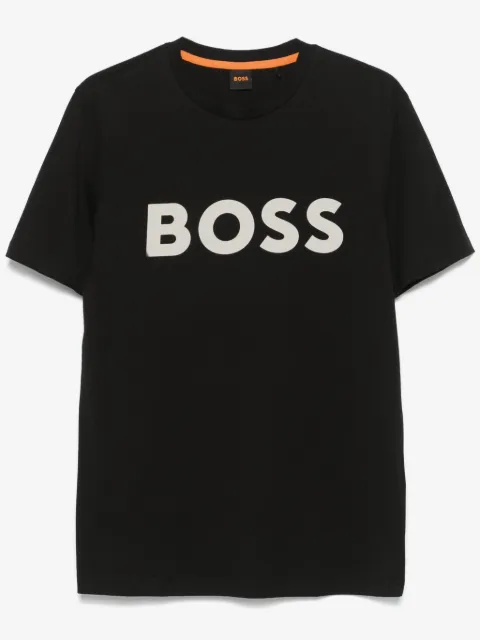 BOSS cotton-jersey T-shirt with large logo print