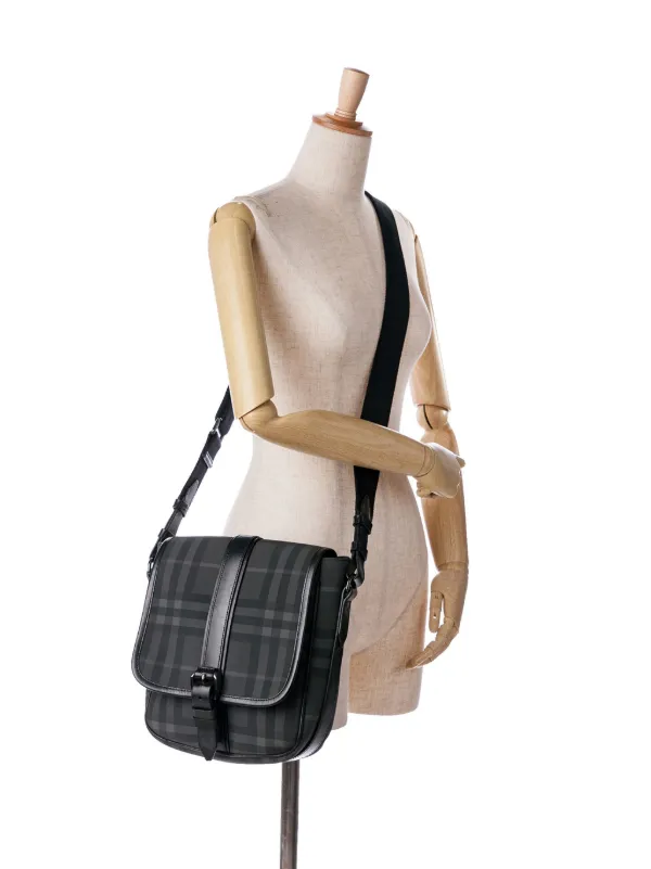 Burberry smoked check crossbody bag on sale