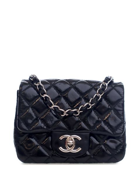 Cheap HOT SALE CHANEL 2008-2009 Mini Square Classic Patent Single Flap crossbody bag Women