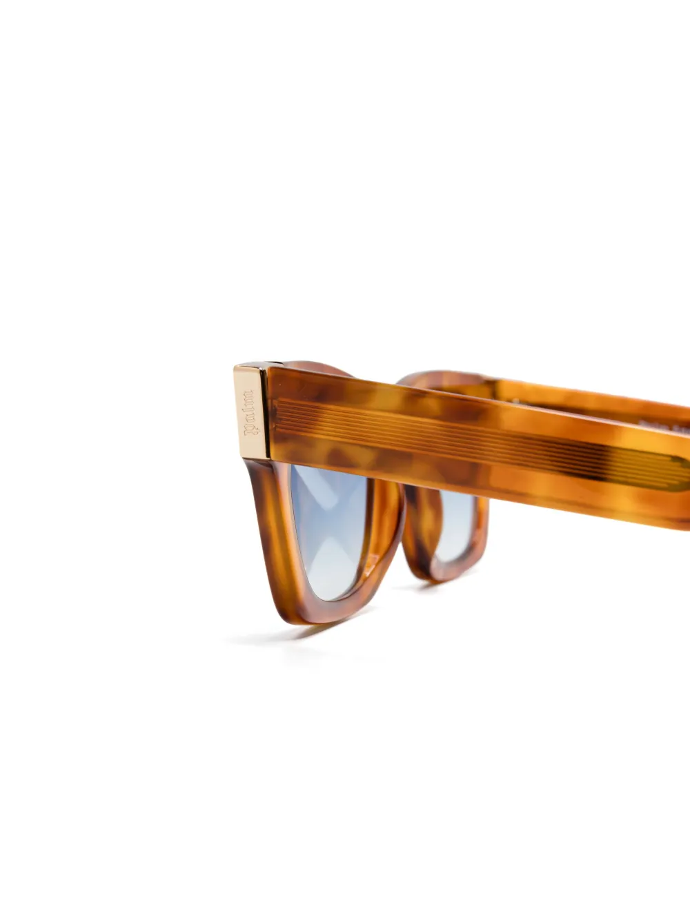 Palm Angels Zonnebril met vierkant montuur Bruin