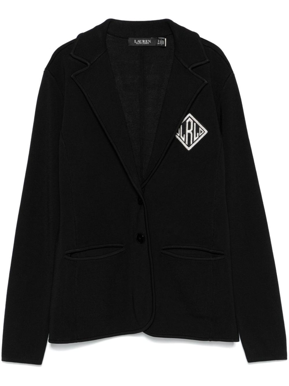 logo-embroidered blazer