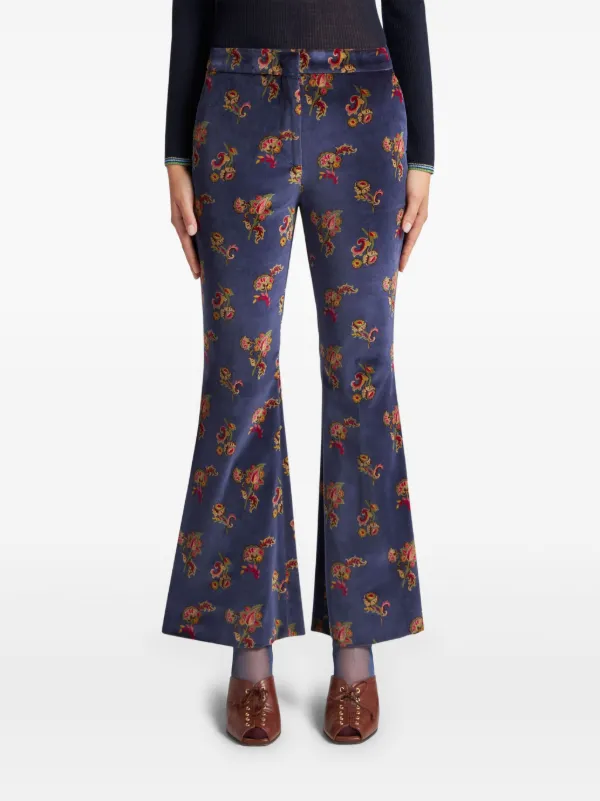 【ETRO】フローラル フレア パンツ ETRO フローラル フレアパンツ | ブラック | FARFETCH JP