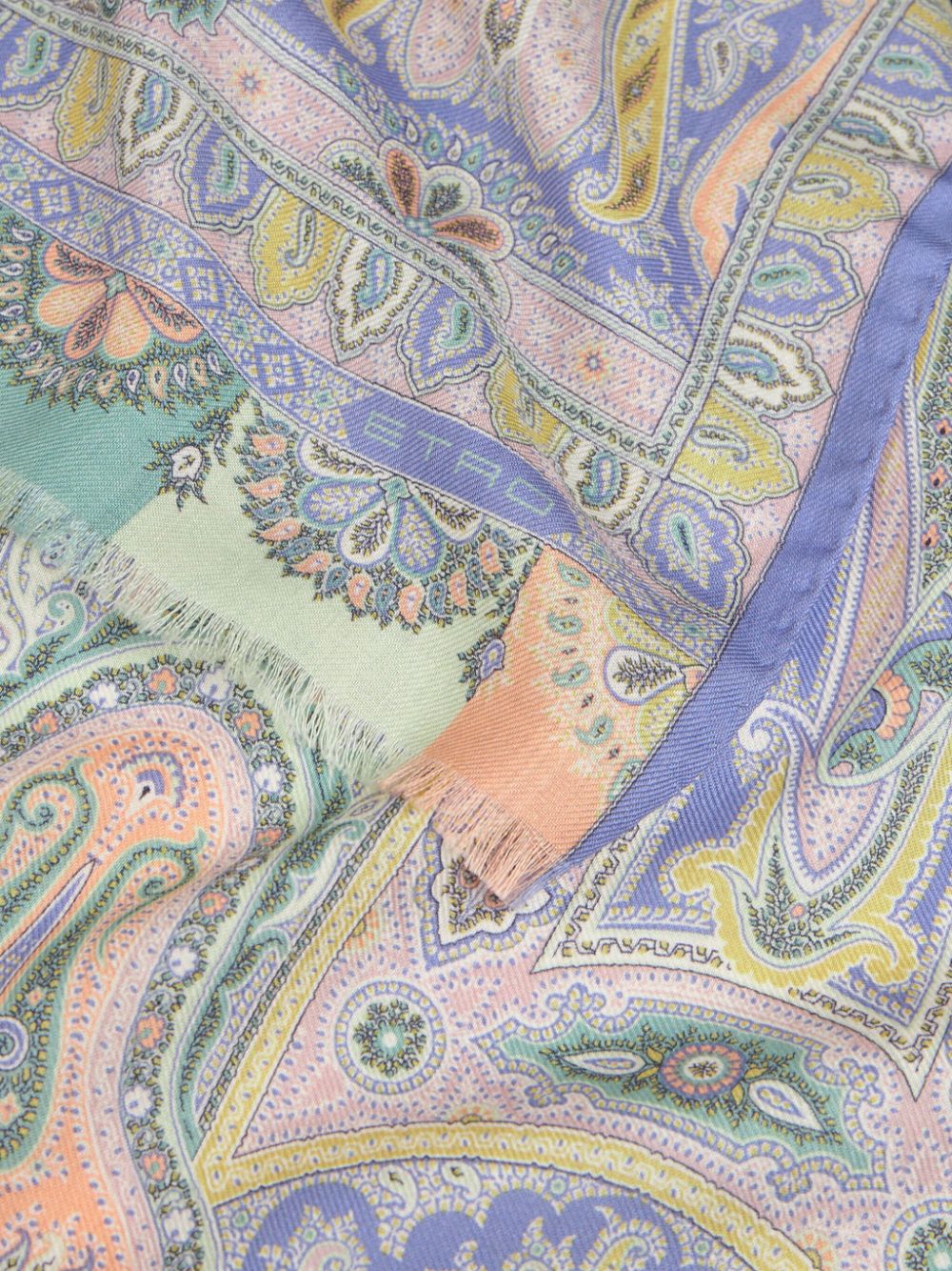 ETRO floral-print scarf - Groen