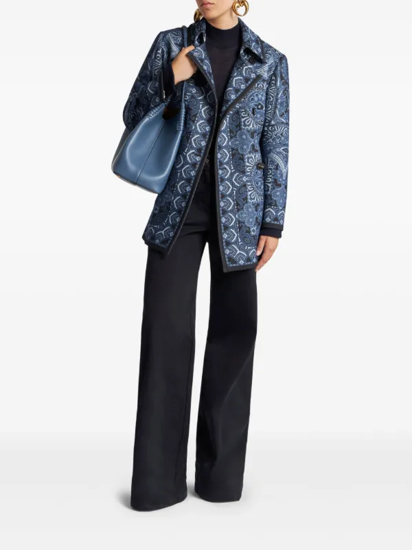 ETRO WRHA028999IA438X0887MULTICOLOR 関税送料込 ETRO ダブルコート | ブルー | FARFETCH JP