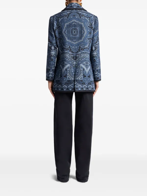 ETRO ダブルコート | ブルー | FARFETCH JP