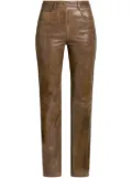 ETRO leather trousers - Brown