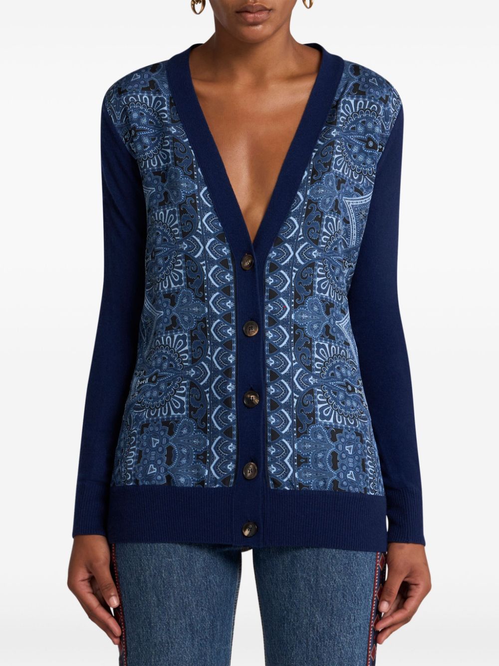 ETRO Vest met vlakken - Blauw