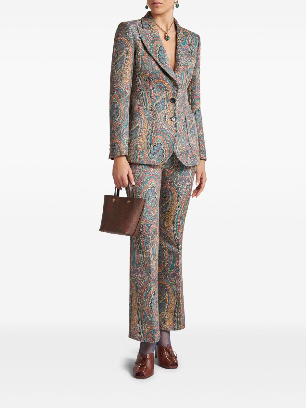 ETRO Blazer met paisley-print - Blauw