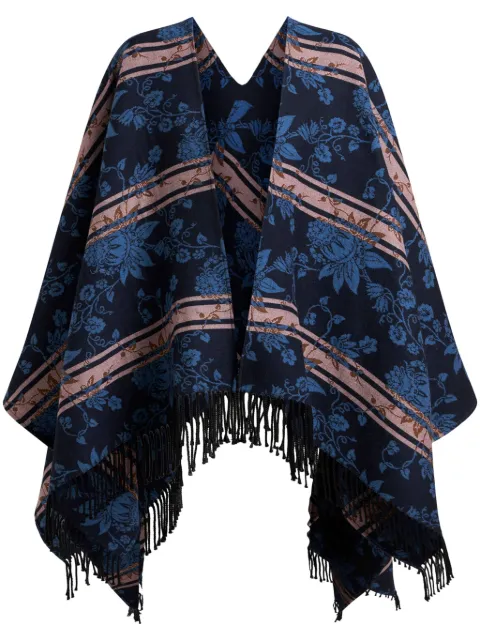 ETRO floral jacquard cape