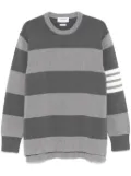 Thom Browne Rose Icon Intarsia Striped sweater - Grey