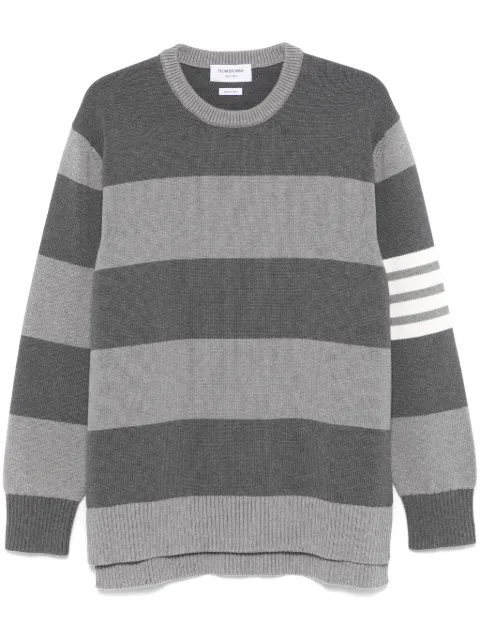 Thom Browne Rose Icon Intarsia Striped sweater