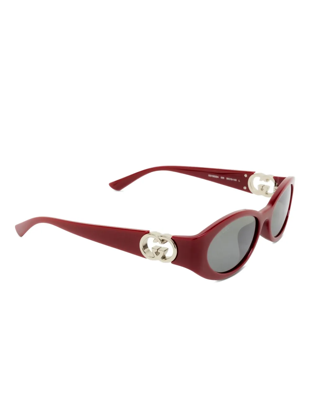Gucci Eyewear oval-frame GG-logo sunglasses Rood