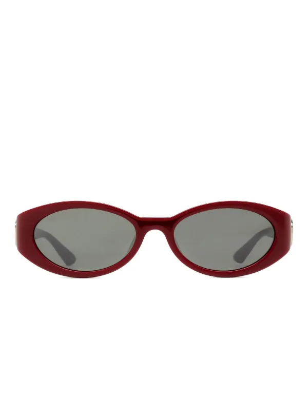 Gucci Eyewear oval-frame GG-logo Sunglasses Red FARFETCH PH