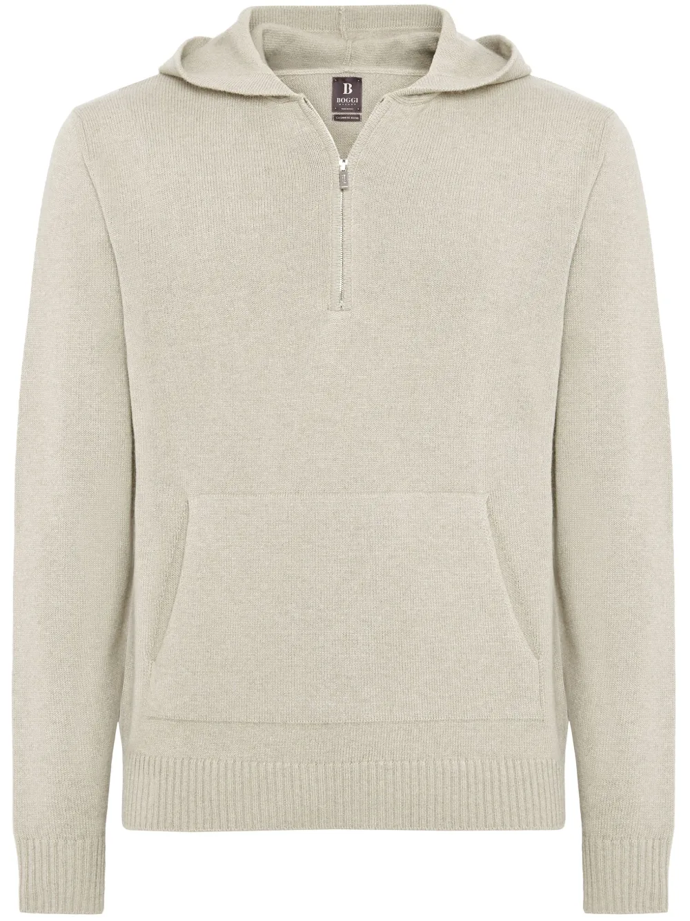 Boggi Milano Hazelnoot trui met capuchon Beige