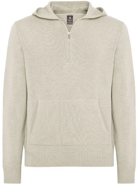 Boggi Milano hazelnut hooded jumper