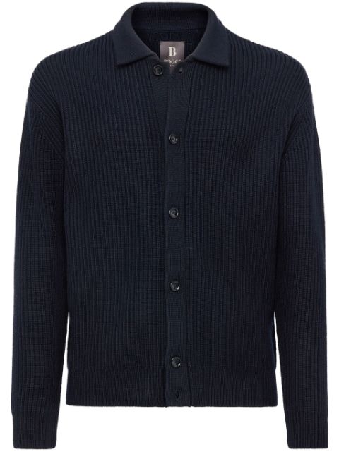 Boggi Milano wool shirt neck cardigan Men