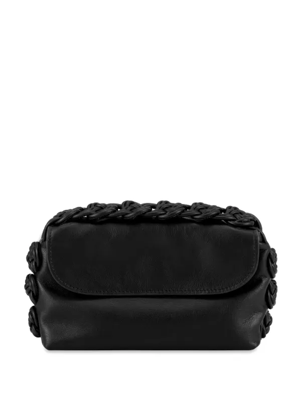 Shanghai Tang Rose Knot Clutch Bag Black FARFETCH IN