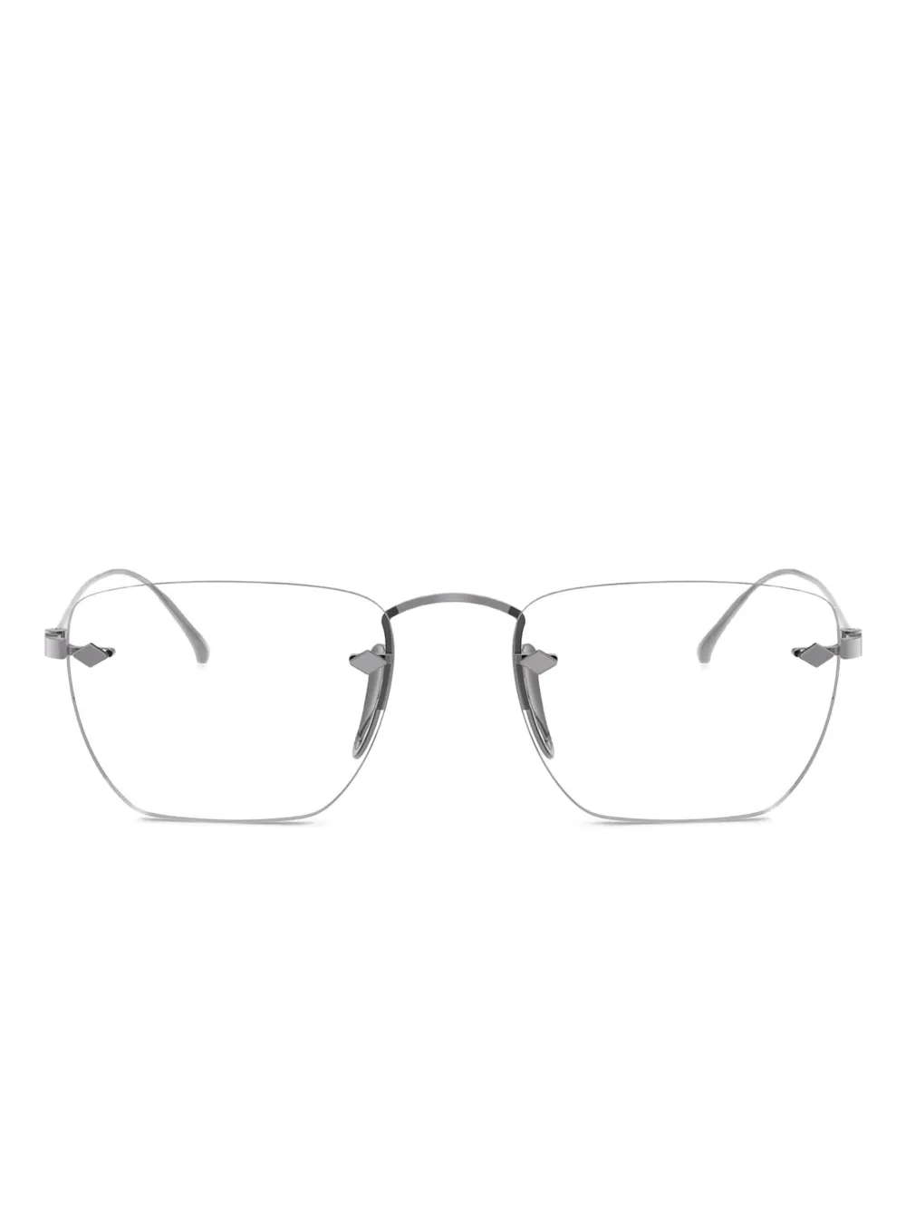 Giorgio Armani Occhiali rettangolari - Grigio