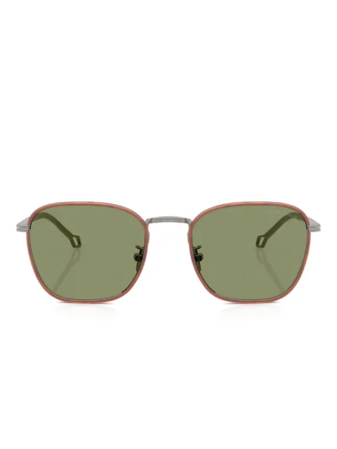Giorgio Armani matte gunmetal square sunglasses
