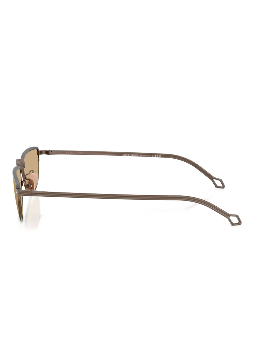 Giorgio Armani Zonnebril met metalen montuur Bruin