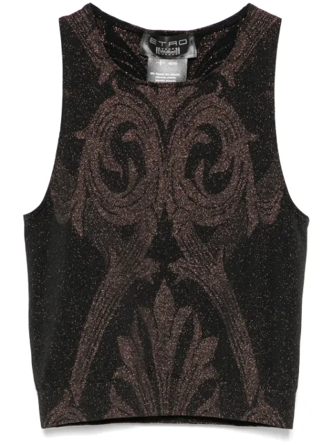 Wolford metallic jacquard crop top 