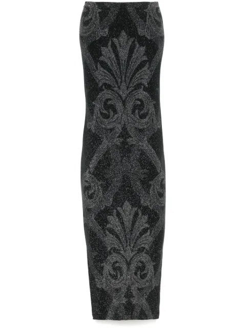 Wolford robe métallisée en jacquard à coupe longue