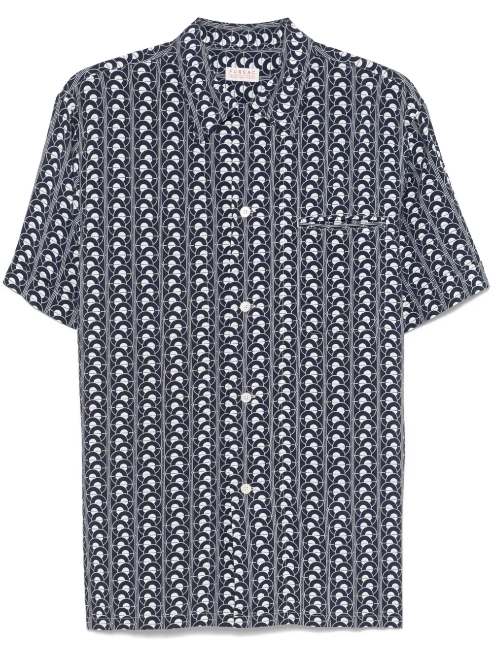 geometric-print shirt