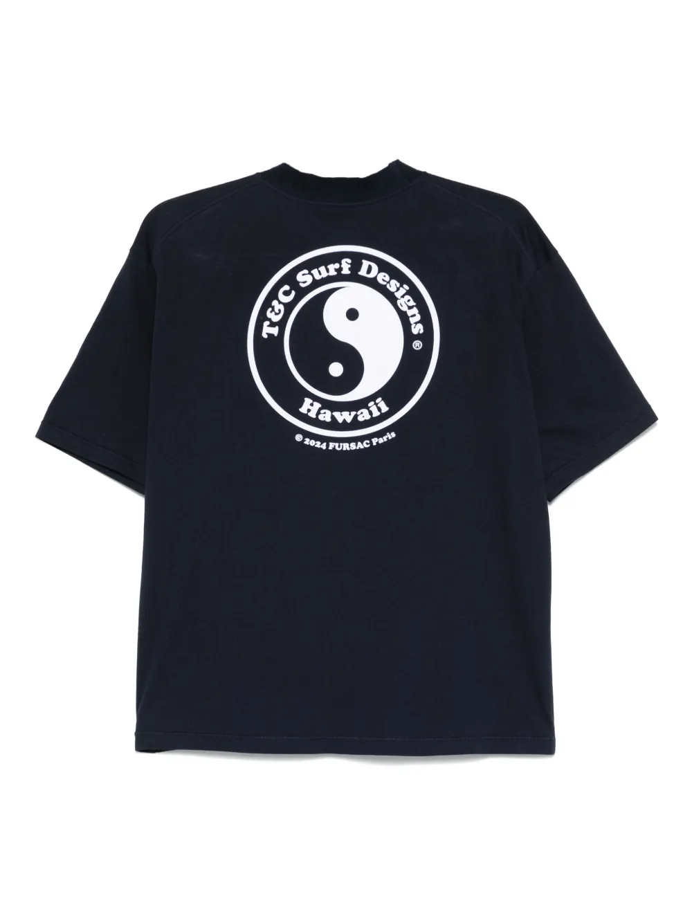 FURSAC T-shirt met gesmockt patroon - Blauw