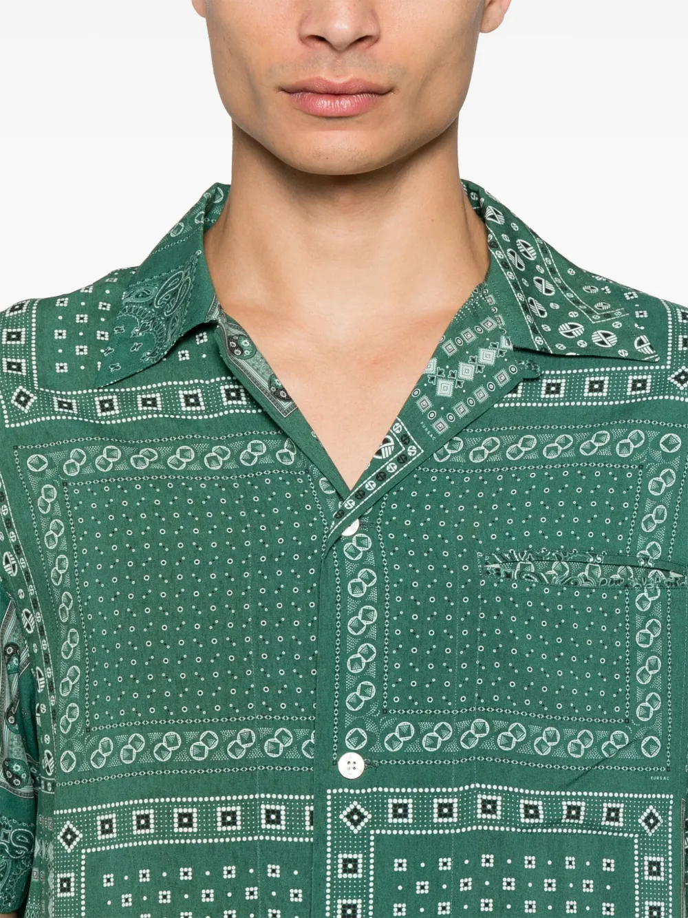 bandana-print shirt
