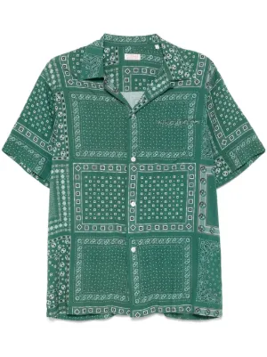 Ralph Lauren RRL グラフィック ショートスリーブシャツ | グリーン