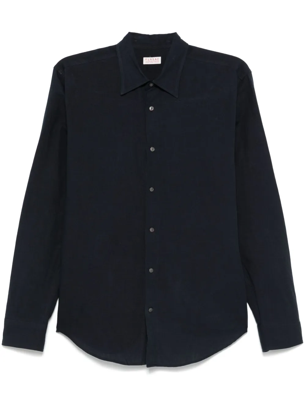 linen swallow-collar shirt