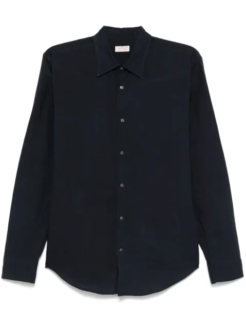 FURSAC linen swallow-collar shirt