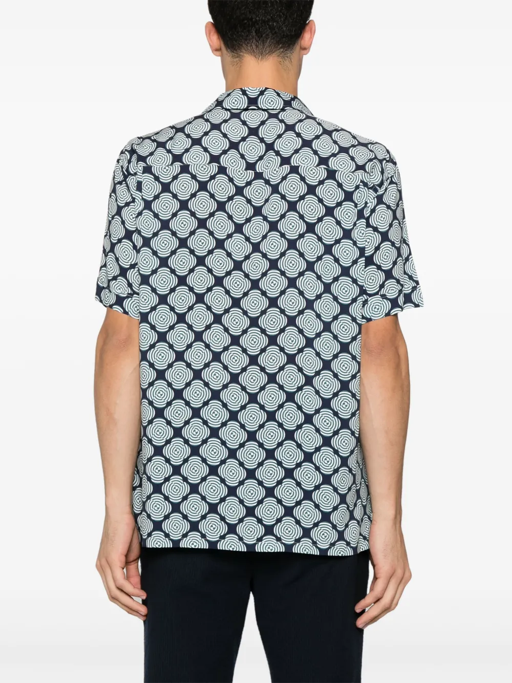 FURSAC Overhemd met abstracte print Blauw