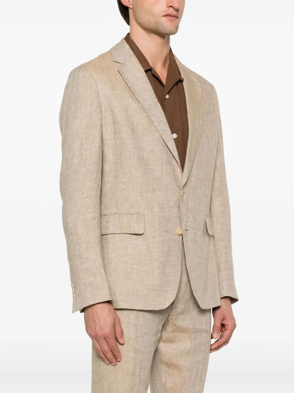 FURSAC Linnen blazer Beige