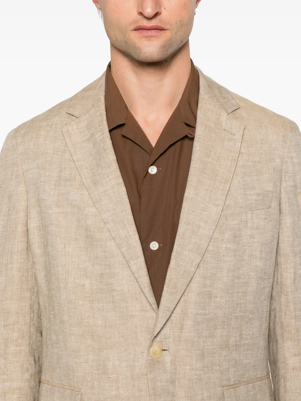 FURSAC Linnen blazer Beige