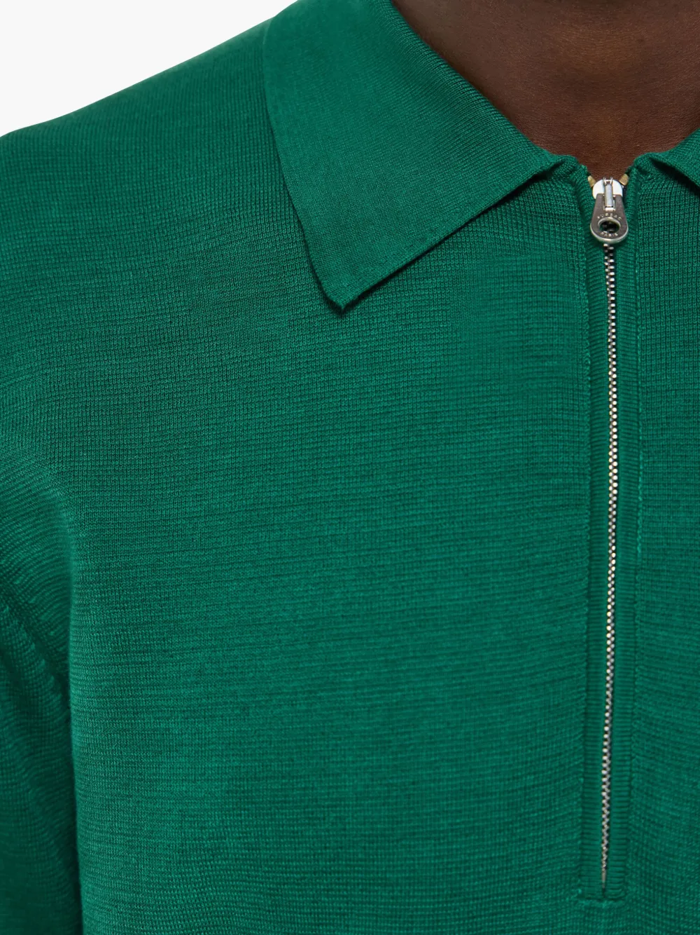 FURSAC Gebreid poloshirt Groen