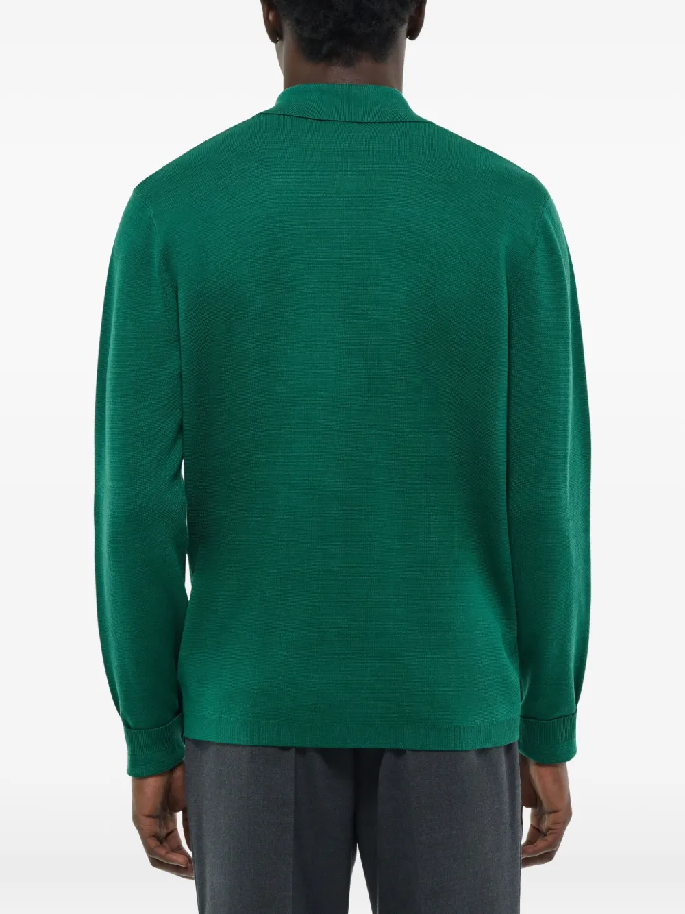 FURSAC Gebreid poloshirt Groen