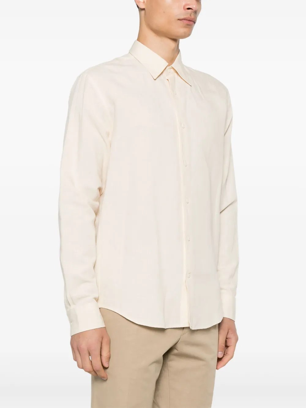 Fursac Straight-collar Shirt In 中性色