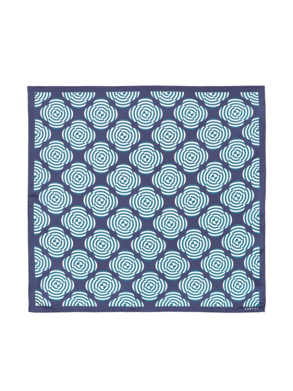 FURSAC abstract-pattern print pocket square - Blue